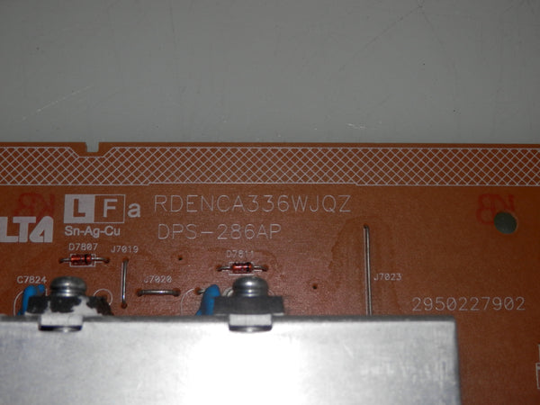 DPS-286AP Power Supply Sharp LC-52D85UN & LC-52BD80U Power Supply Repair Kit - RDENCA336WJQZ - Fix It Yourself Sharp LCD TV Fix Kit