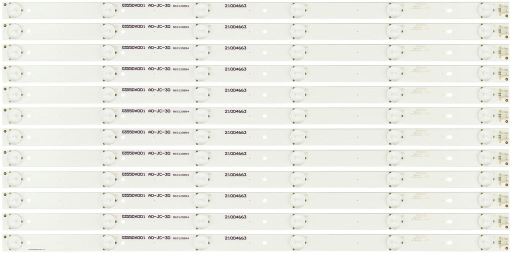 Westinghouse 3P55DX001 LED Backlight Strips (12) DWM55F1G1 TW-78902-R055A WD55UT4490 TW-04401-L055A