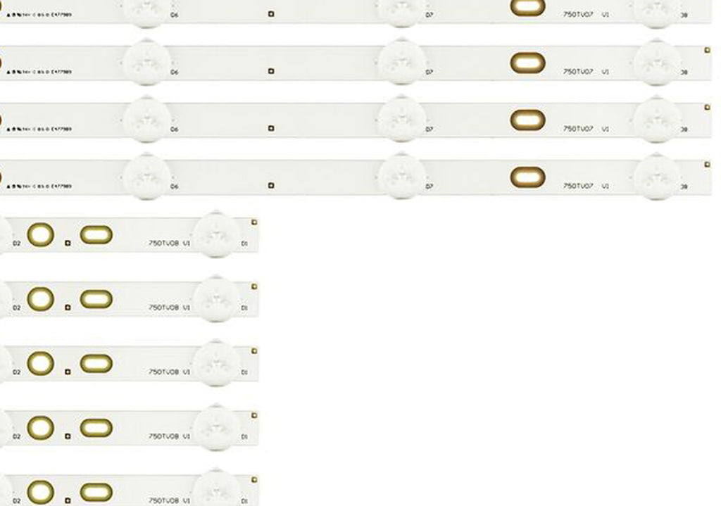 Sony KDL-75W850C  750TV07 V1 750TV08 V1 Replacement LED Backlight (2) Strips