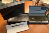 Vintage Parker Duofold Roller Pen Platinum Club Monogram Box and all Paper work