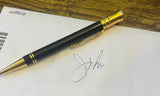 Vintage Parker Duofold Roller Pen Platinum Club Monogram Box and all Paper work