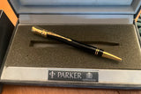 Vintage Parker Duofold Roller Pen Platinum Club Monogram Box and all Paper work