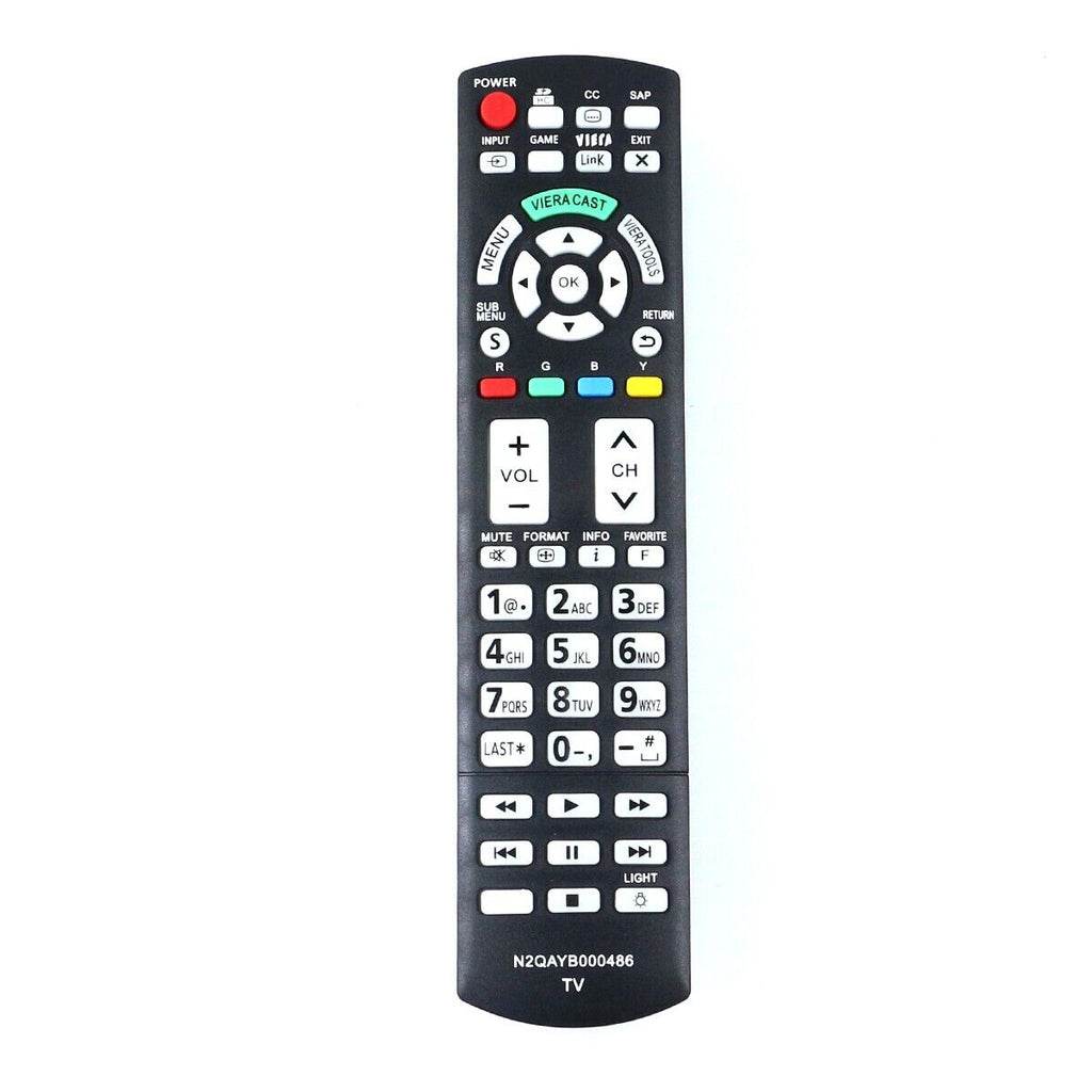 Panasonic Replacerment Remote Control For TC-P42G25	 TC-P46G25	 TC-P50G20	 TC-P50G25	 TC-P50VT20	 TC-P50VT25	 TC-P54G20	 TC-P54G25	 TC-P54VT25	 TC-P58VT25	 TC-P65VT25