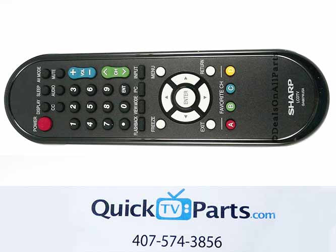 Sharp GA GB TV Remote Control **MULTIPLE MODELS SEE DESC**