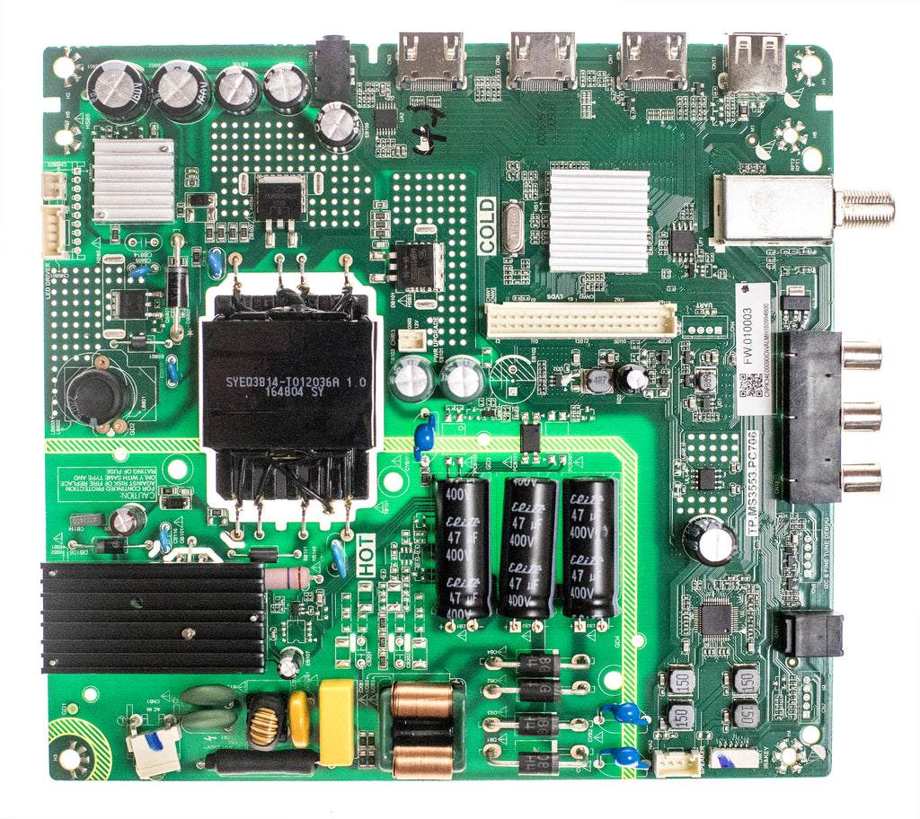 Toshiba 43L420U  Main Board / Power Supply H17071612 TP.MS3553.PC706 FW010006
