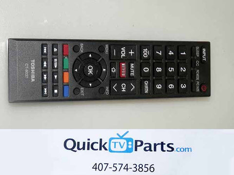 TOSHIBA SMART TV REMOTE CONTROL CT-8037 FITS MULTIPLE TV MODELS! USED