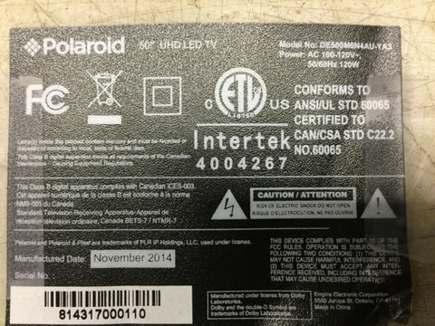 Polaroid DE500M8N-4AU-YA3 Bundle (Main 1.80.99.00401, Power MP4650-TF, T\Con
