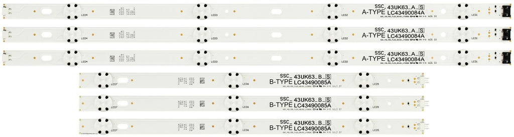 LG Back Light Strips LC43490084A/85A LC43490085A (6) Strips